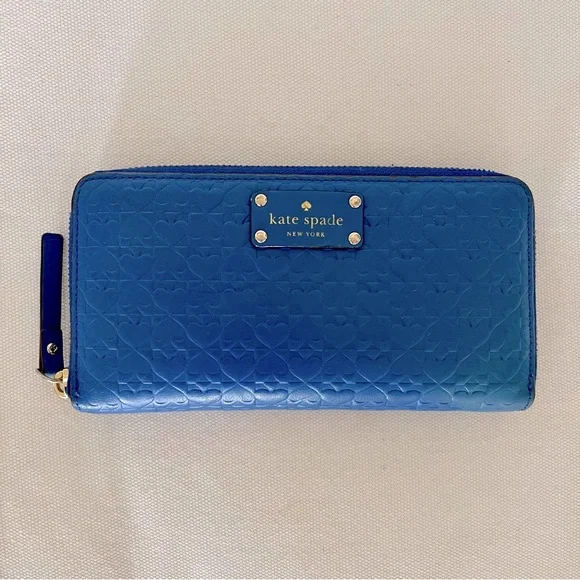 πHPπ Kate Spade Penn Place Embossed Zip-Around Wallet - Picture 1 of 6